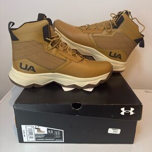 Under Armour Tan and Black Hiking Boots